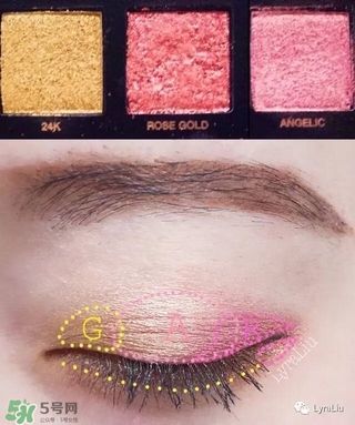 huda beauty玫瑰金眼影盘眼妆教程_试色图